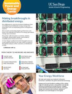 Making breakthroughs in distributed energy. We collaborate to solve key technical challenges that are holding back distributed-energy storage and generation, and accompanying power-management systems.