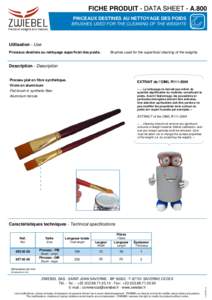 FICHE PRODUIT  A.800 PINCEAUX DESTINES AU NETTOYAGE DES POIDS