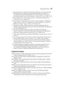 Managing Collections[removed]Anne R. Kenney et al., E-Journal Archiving Metes and Bounds: A Survey of the Landscape (Washington, D.C.: Council on Library and Information Resources, 2006), www .clir.org/pubs/reports/pub13