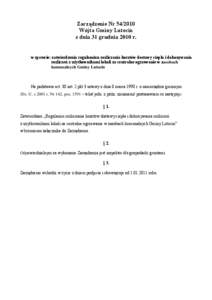 Zarządzenie Nr[removed]Wójta Gminy Lutocin z dnia 31 grudnia 2010 r. w sprawie: zatwierdzenia regulaminu rozliczania kosztów dostawy ciepła i dokonywania rozliczeń z użytkownikami lokali za centralne ogrzewanie w z