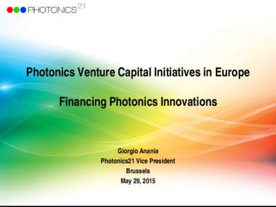 Vision of Photonics in Research and Innovation (FP8+CIP‡)