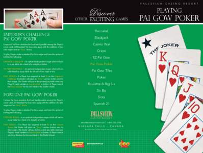 Pai gow poker / Lowball / Pai gow / Poker / Non-standard poker hand / Three card poker / Games / Gaming / Chinese dominoes