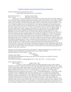 Southern Campaign American Revolution Pension Statements Pension Application of James Bailey W5214 Transcribed and annotated by C. Leon Harris State of N. Carolina } Superior Court of Law Surry County