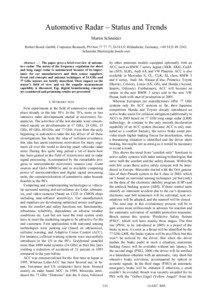 Wireless / Radar engineering details / Wave radar / Ultra-wideband / Microwave / Extremely high frequency / E band / S band / FMCW / Technology / Telecommunications engineering / Radar