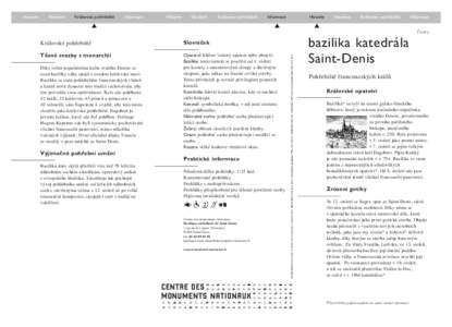 basilique saint-denis CZ.qxp_denis:21 Page1  Navštívit Královské pohřebiště