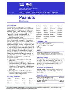 Agriculture / Financial institutions / Institutional investors / Agricultural insurance / Economics / Crop insurance / Peanut / Insurance / Insurable interest / United States Department of Agriculture / Financial economics / Agricultural economics