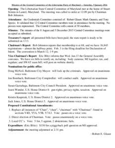 Parliamentary procedure / Government / Libertarian Party of Maryland / United States House of Representatives / Baltimore / Committee / Interpersonal communication / Politics