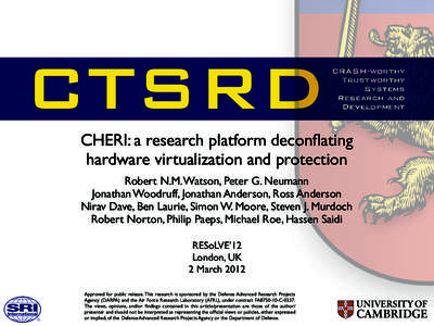 CTSRD  CRASH-worthy Trustworthy Systems Research and