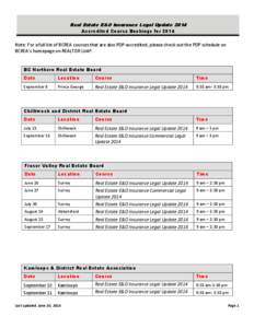 REP–Accredited Course Bookings