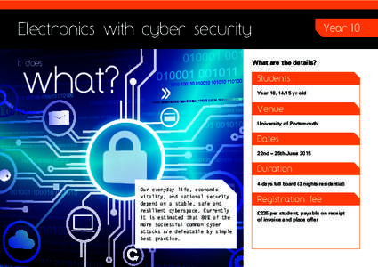 Electronics with cyber security  what? It does