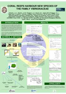 CORAL REEFS HARBOUR NEW SPECIES OF THE FAMILY VIBRIONACEAE Chimetto, L.A.1*, Moreira, A.P.B1,Thompson, C.C.2, Brocchi, M.3, Gomez-Gil4 & Thompson, F.L.1. of Genetics, Institute of Biology, Federal University of Rio de Ja