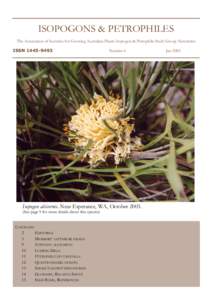 ISOPOGONS & PETROPHILES The Association of Societies for Growing Australian Plants Isopogon & Petrophile Study Group Newsletter ISSN[removed]Number 6