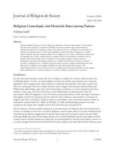 Study of religion / Academia / Morality / Religious studies / Gregory S. Paul / Economic inequality / Ethology / Violence / Suicide / Science / Ethics / Religiosity