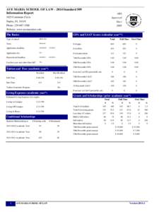 AVE MARIA SCHOOL OF LAW[removed]Standard 509 Information Report[removed][removed]