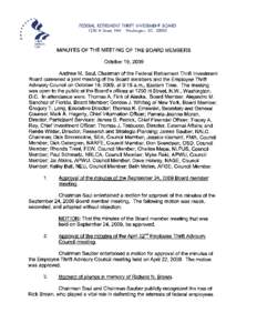 Finance / Andrew Saul / Thrift Savings Plan / BlackRock / Audit committee / TSPTALK / Federal Retirement Thrift Investment Board / Financial economics / Investment