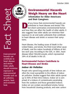 Environmental Hazards Weigh Heavy on the Heart Fact Sheet