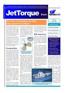 A TECHNICAL AND COMMERCIAL VIEW OF THE WATERJET PROPULSION MARKET  JetTorque