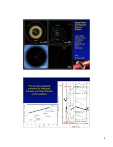 Solar System / Astrochemistry / Comet / Kuiper belt / Asteroid / Centaur / Planet / Tholin / Eta Corvi / Astronomy / Planetary science / Space