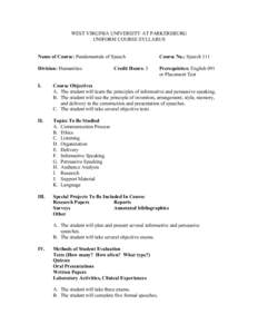 Microsoft Word - Uniform Course Syllabus for Speech 111.doc