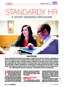 Zarządzanie  patronem tematu jest Standardy HR w ramach współpracy franczyzowej