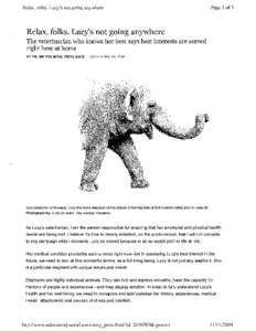 Dr. Milton Ness Editorial regarding Lucy the elephant