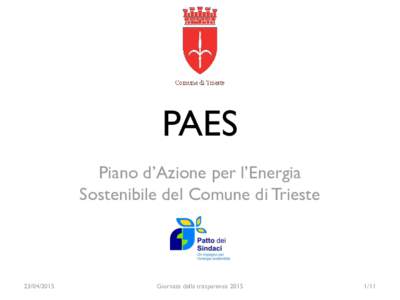 PAES Piano d’Azione per l’Energia Sostenibile del Comune di Trieste