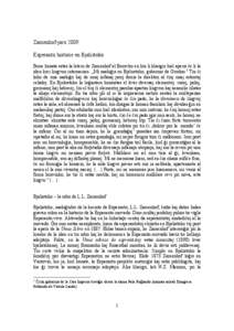 Zamenhof-jaro 2009: Esperanto historie en Bjalistoko Bone konata estas la letero de Zamenhof al Borovko en kiu li klarigis kiel aperis ĉe li la ideo krei lingvon internacian: „Mi naskiĝis en Bjelostoko, gubernio de G