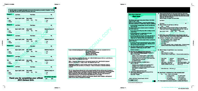 Census 2010 Questionnaire Informational Copy