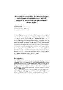 Megaconglomerates of the Pan-African Orogeny – Intramontane-Freshwater-Basin-Deposits? With special emphasis to the Central Eastern