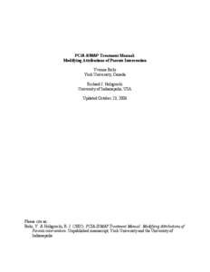 Child development / Parent-Child Interaction Assessment-II / Parenting / Family / Psychology / Child psychotherapy / PCIA-II/MAP Modifying Attributions of Parents Intervention / Child abuse / Early childhood intervention / Childhood / Psychotherapy / Human development