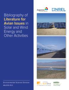 Bibliography of Literature for Avian Issues in Solar and Wind Energy and Other Activities