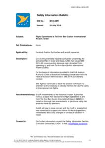 EASA SIB No: 2014-22R1  Safety Information Bulletin SIB No.:  2014-22R1