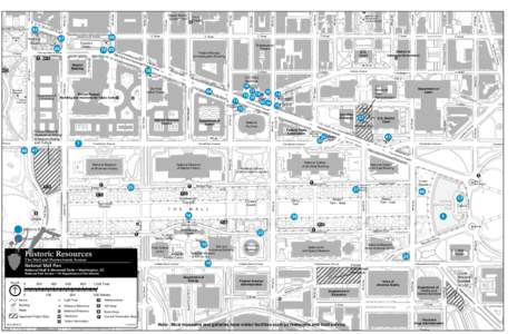 National Mall Plan, Historic Resources - The Mall and Pennsylvania Avenue map