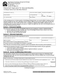 Department of Technology, Management & Budget Office of Retirement Services www.michigan.gov/ors[removed]