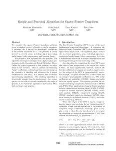 Simple and Practical Algorithm for Sparse Fourier Transform