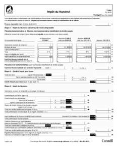 T3NU  Impôt du Nunavut T3 2014 Protégé B une fois rempli