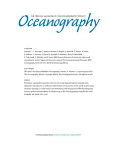 Oceanography The Official Magazine of the Oceanography Society CITATION Scholin, C., G. Doucette, S. Jensen, B. Roman, D. Pargett, R. Marin III, C. Preston, W. Jones, J. Feldman, C. Everlove, A. Harris, N. Alvarado, E.