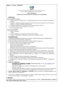 Référence _Annonce : RH08OFPPT L’Office de la Formation Professionnelle et de la Promotion du Travail lance un Appel à Candidature pour occuper le poste de :