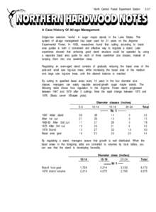 North Central Forest Experiment Station[removed]A Case History Of Ail-age Management Single-tree selection “works” in sugar maple stands in the Lake States. This