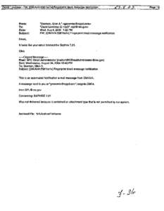 E-mail from G. Seeman (NPPD) to D. Loveless (RIV), Subj: FW [GWAVA:5581be1x] Fingerprint Block Message Notification.