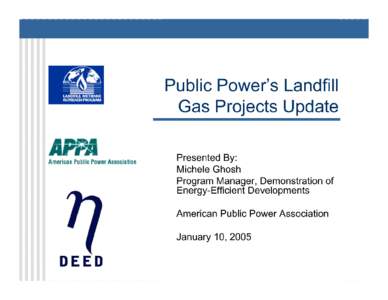 Public Power’s Landfill Gas Projects Update