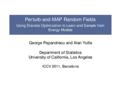 Perturb-and-MAP Random Fields - Using Discrete Optimization to Learn and Sample from Energy Models