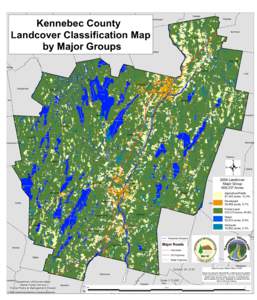 Kennebec County Landcover Classification Map by Major Groups Industry  Starks