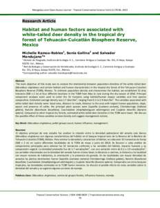 Mongabay.com Open Access Journal - Tropical Conservation Science Vol.6 (1):70-86, 2013  Research Article Habitat and human factors associated with white-tailed deer density in the tropical dry