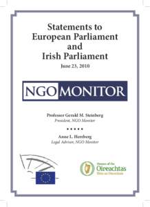 Statements to European Parliament and Irish Parliament June 23, 2010