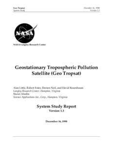 December 16, 1998 Version 1.3 Geo Tropsat System Study