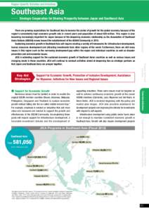 Region-Specific Activities and Initiatives  Southeast Asia ─  Strategic Cooperation for Sharing Prosperity between Japan and Southeast Asia