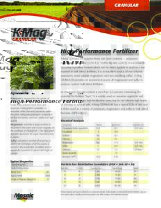 GRANULAR  GRANULAR High Performance Fertilizer ®