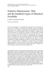 Comparative Studies in Society and History 2010;52(4):768– $15.00 # Society for the Comparative Study of Society and History 2010 doi:S0010417510000460 Narrative Dispossession: Tibet and the Ge