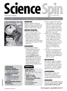 Spin 3-6 • April 2014 TEACHER’S GUIDE  Check out the NEW Science Spin website at www.scholastic.com/sciencespin3-6. To contact the editor, e-mail [removed].